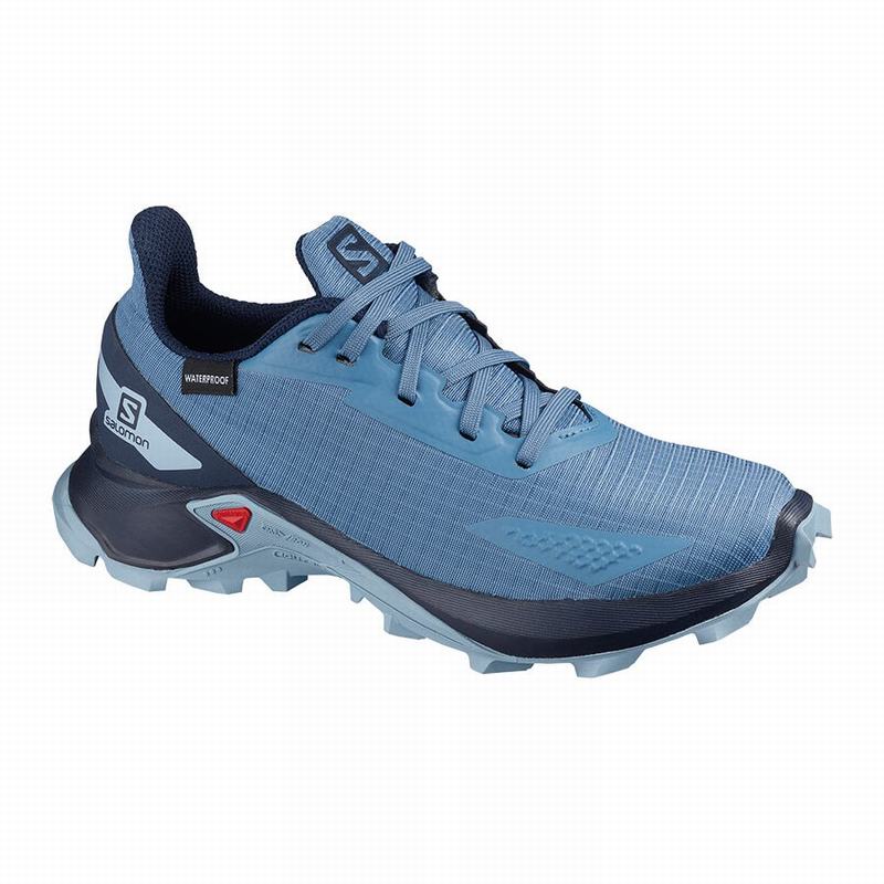 Chaussures De Trail Running Salomon Enfant Bleu / Bleu Marine - Salomon ALPHACROSS BLAST CLIMASALOMO